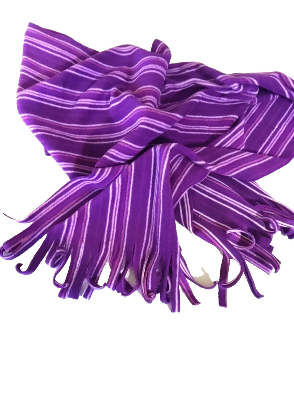 Women's Scarf Rectangle 9" X 29" Purple Marron Stripe